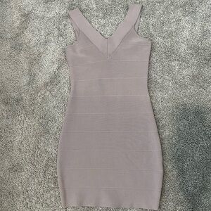 Taupe Bandage Dress- GUESS